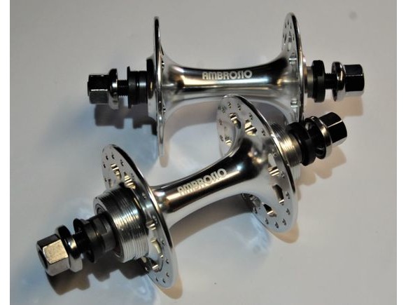 Ambrosio Zenith 36H Track/Fixie Large Flange Hubs Pair click to zoom image