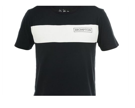 Brompton Short Sleeve Logo T Shirt Black click to zoom image