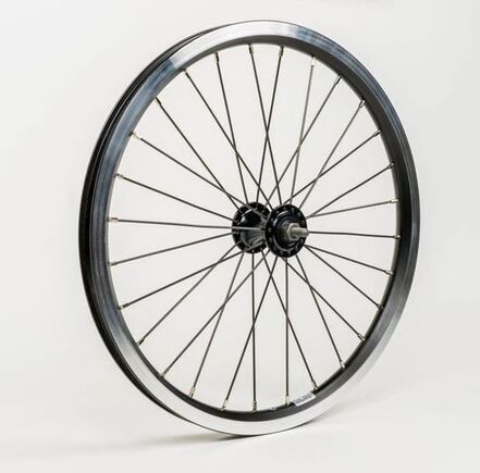 Brompton Black Front Wheel click to zoom image