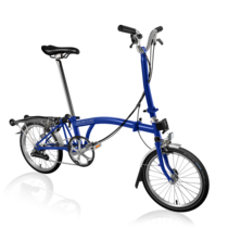 Brompton C-Line Explore High 6sp with Rack -Piccadilly Blue